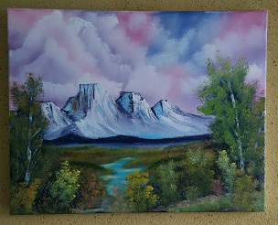 50x40 Quiet Mountain River