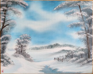 50x40 Snowy Solitude