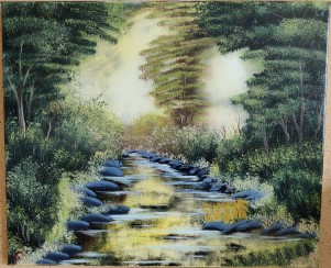 60x45 Tranquil Wooded Stream