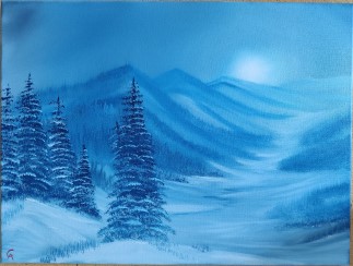 60x45 Winter's Grace 2